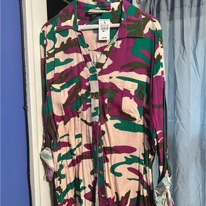 Camouflage 100% Rayon Shirt